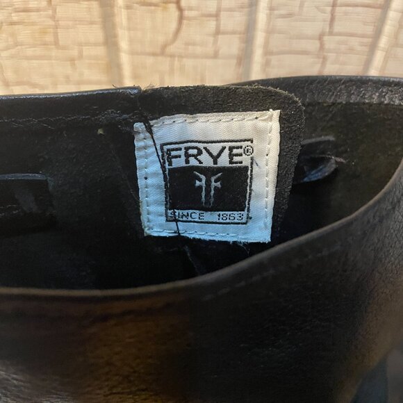 Frye Veronica Short Boots Black Leather US 8.5 B Motorcycle - Picture 4 of 5